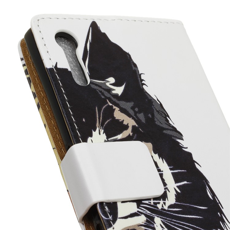 PU Leather Wallet Case for Sony Xperia XZs / XZ - Fierce Tiger-6