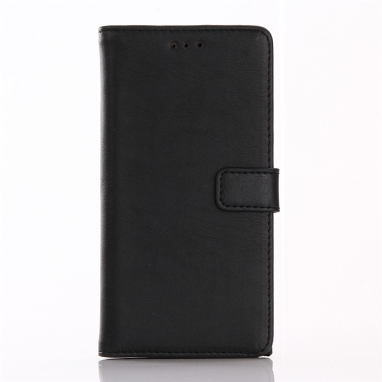 Retro Crazy Pferd Leder Brieftasche Stand Case für Sony Xperia XZs / XZ - Schwarz-1