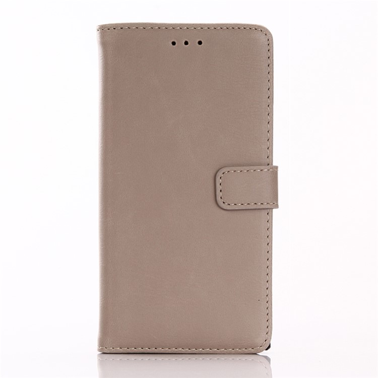 Retro Crazy Horse Leather Wallet Stand Cover for Sony Xperia XZs / XZ - Grey-1