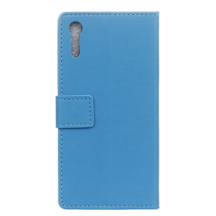 Leather Case with Stand for Sony Xperia XZ - Blue-2