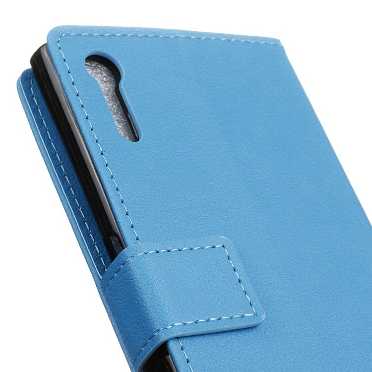 Leather Case with Stand for Sony Xperia XZ - Blue-6