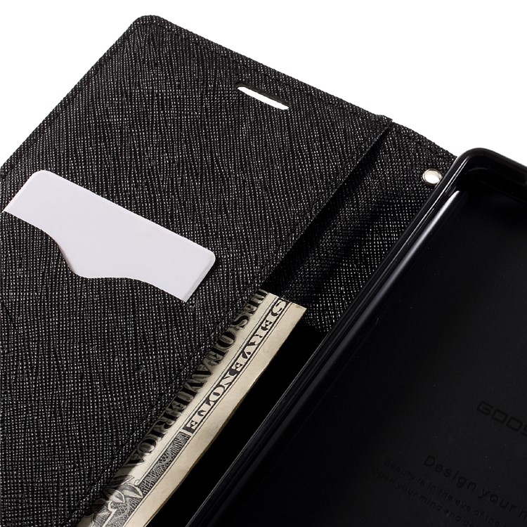 MERCURY GOOSPERY Leather Wallet Case for Sony Xperia XA Ultra - Black-10