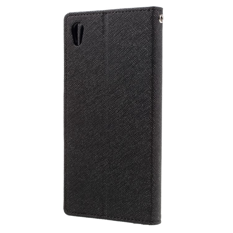 MERCURY GOOSPERY Leather Wallet Case for Sony Xperia XA Ultra - Black-2