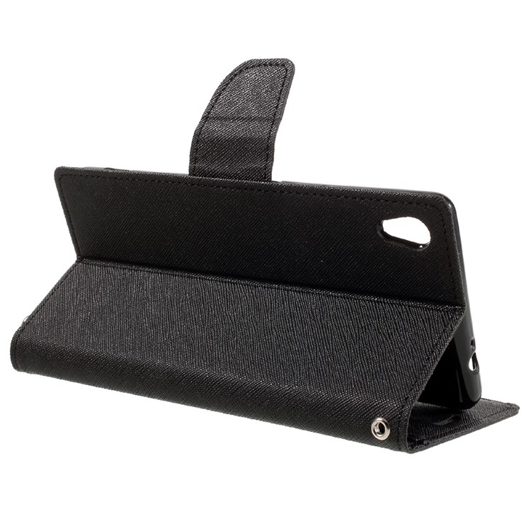 MERCURY GOOSPERY Leather Wallet Case for Sony Xperia XA Ultra - Black-5
