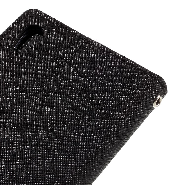 MERCURY GOOSPERY Leather Wallet Case for Sony Xperia XA Ultra - Black-8
