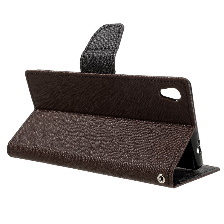 MERCURY GOOSPERY PU Leather Wallet Case for Sony Xperia XA Ultra - Brown-5