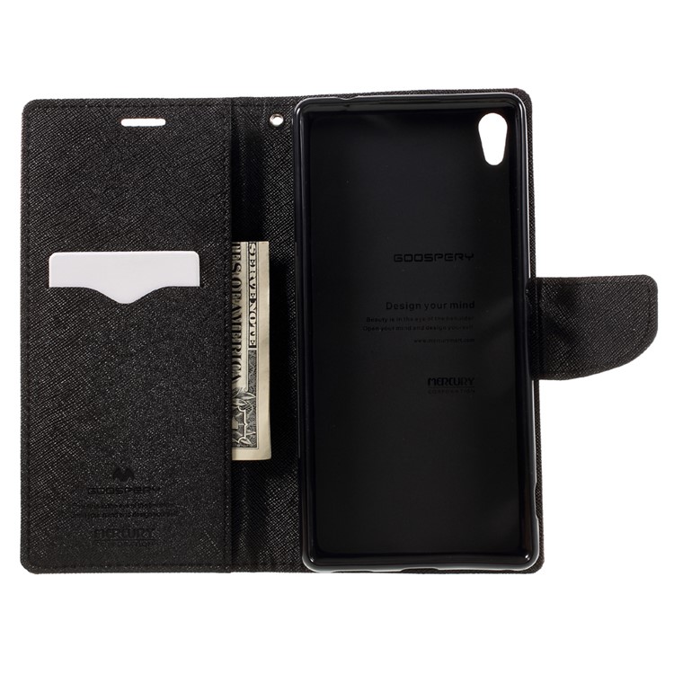 MERCURY GOOSPERY PU Leather Wallet Case for Sony Xperia XA Ultra - Brown-6