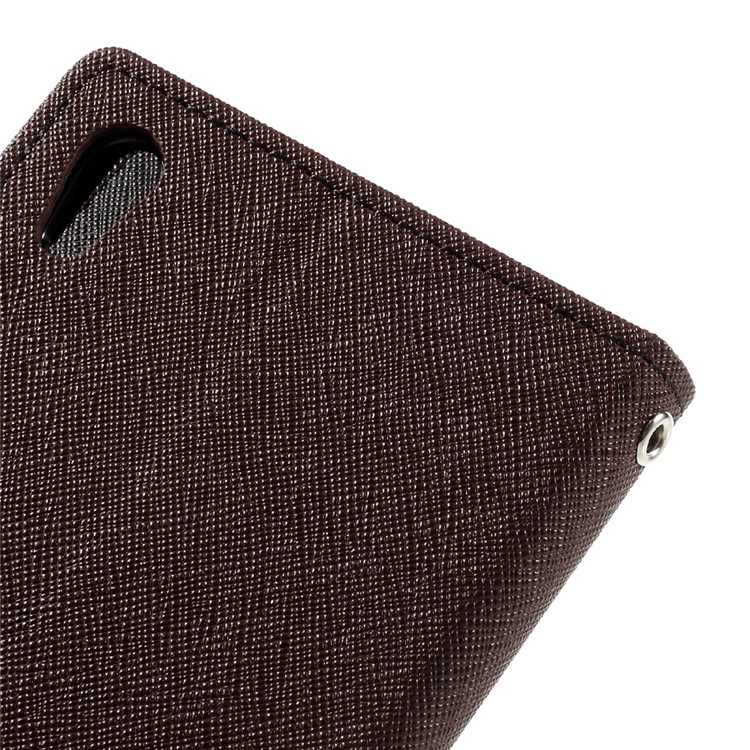 MERCURY GOOSPERY PU Leather Wallet Case for Sony Xperia XA Ultra - Brown-8