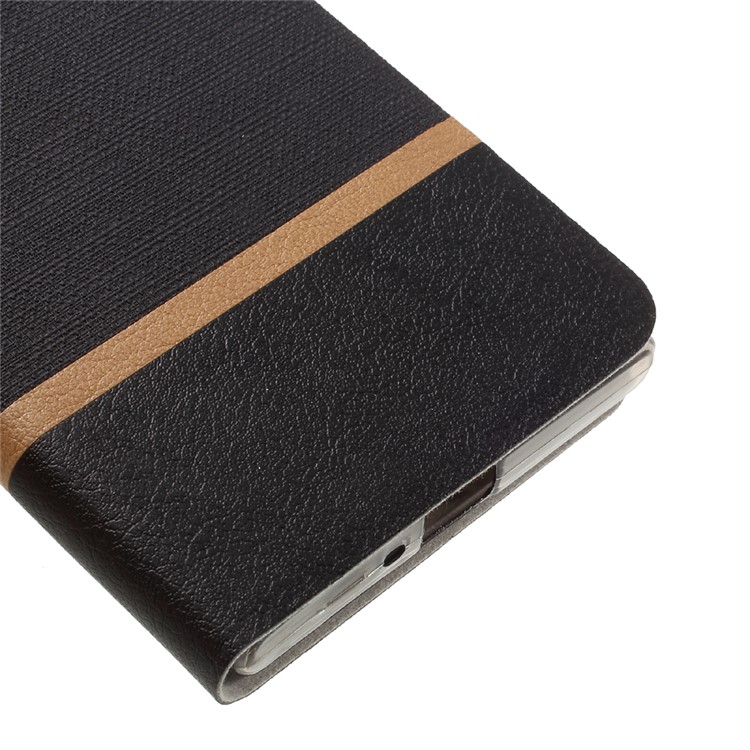 Cross Pattern Leather Card Holder Case for Sony Xperia XZs / XZ - Black-7