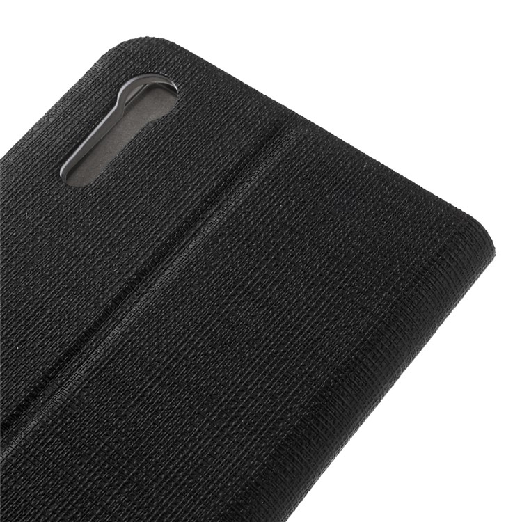 Cross Pattern Leather Card Holder Case for Sony Xperia XZs / XZ - Black-8