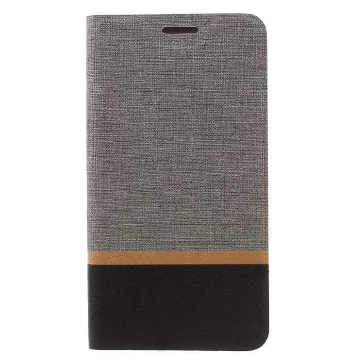 Cross Pattern Leather Card Holder Cover for Sony Xperia XZs / XZ - Grey-3