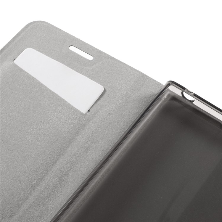Cross Pattern Leather Card Holder Cover for Sony Xperia XZs / XZ - Grey-7