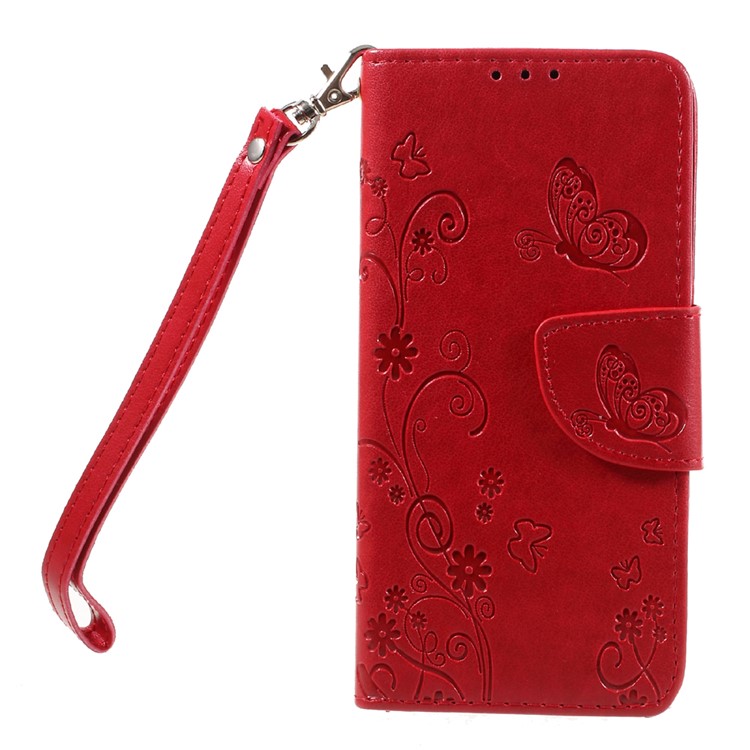 imprinting flower wallet leather