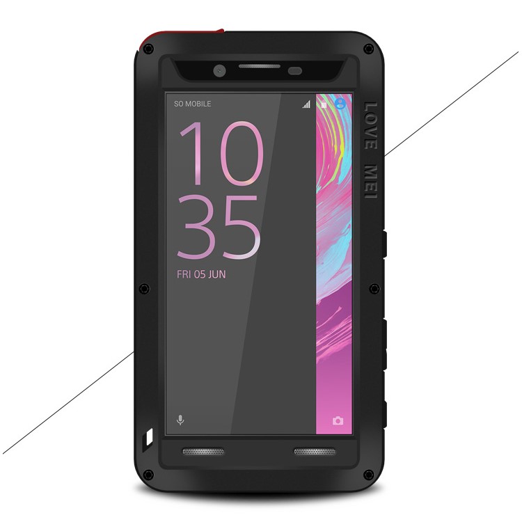 LOVE MEI for Sony Xperia X Performance Shockproof Dropproof Dustproof Case - Black-1