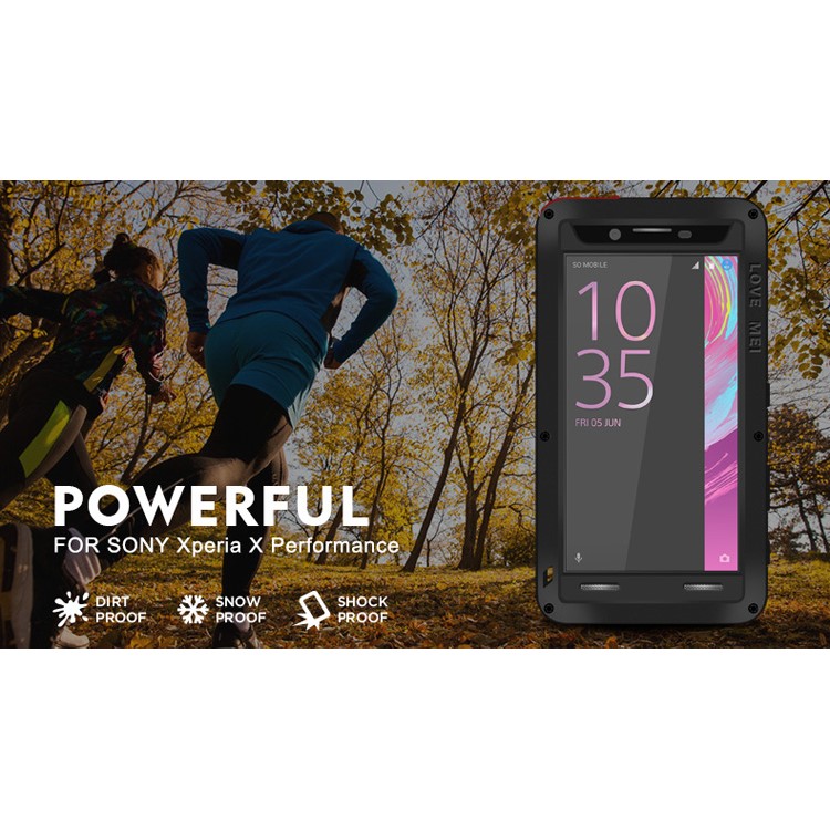 LOVE MEI for Sony Xperia X Performance Shockproof Dropproof Dustproof Case - Black-11