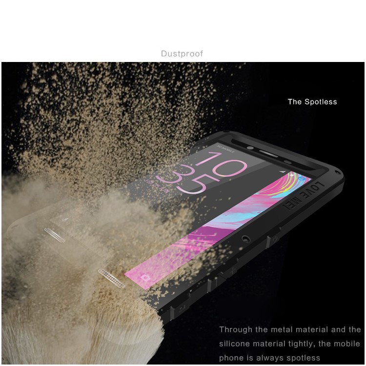 LOVE MEI for Sony Xperia X Performance Shockproof Dropproof Dustproof Case - Black-12