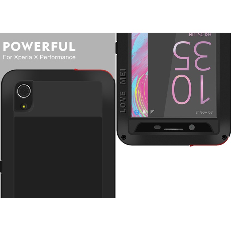 LOVE MEI for Sony Xperia X Performance Shockproof Dropproof Dustproof Case - Black-5