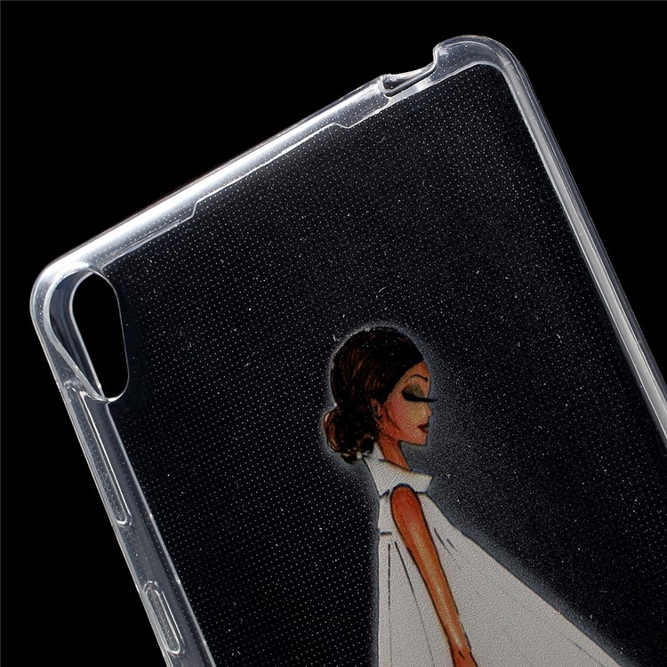 Patterned IMD TPU Back Cover for Sony Xperia E5 - Fashion Lady-4
