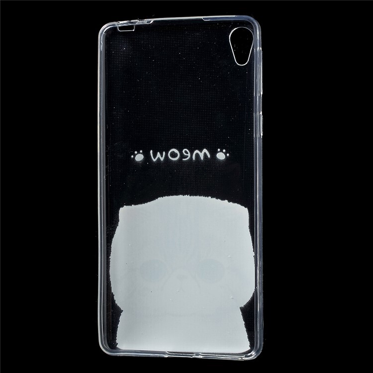 Patterned IMD Gel TPU Phone Shell for Sony Xperia E5 - Adorable Cat-2