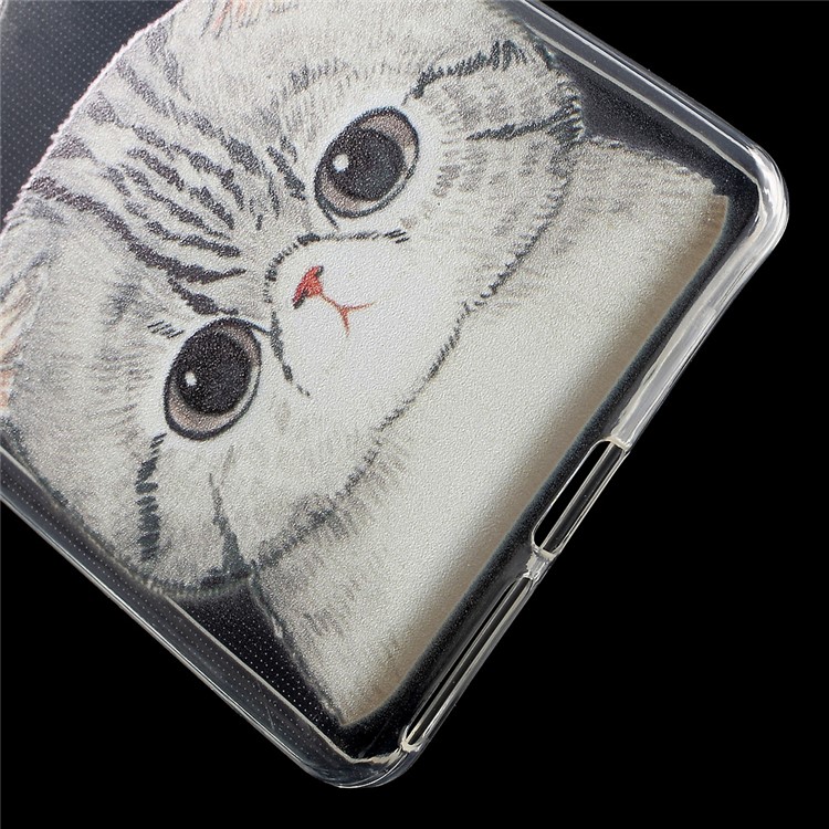 Patterned IMD Gel TPU Phone Shell for Sony Xperia E5 - Adorable Cat-3