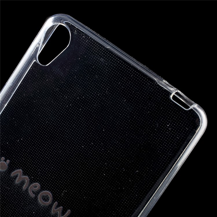 Patterned IMD Gel TPU Phone Shell for Sony Xperia E5 - Adorable Cat-4