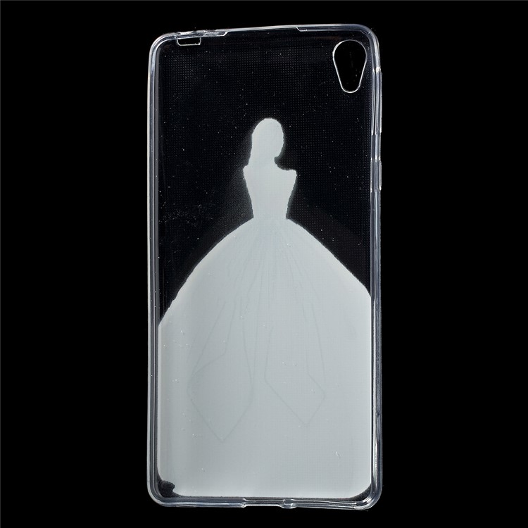 Patterned IMD Soft TPU Cover for Sony Xperia E5 - Girl in Wedding Dress-2