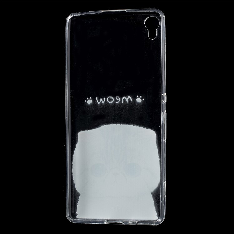 Couverture arrière TPU flexible pour Sony Xperia XA / XA double - adorable chat-3