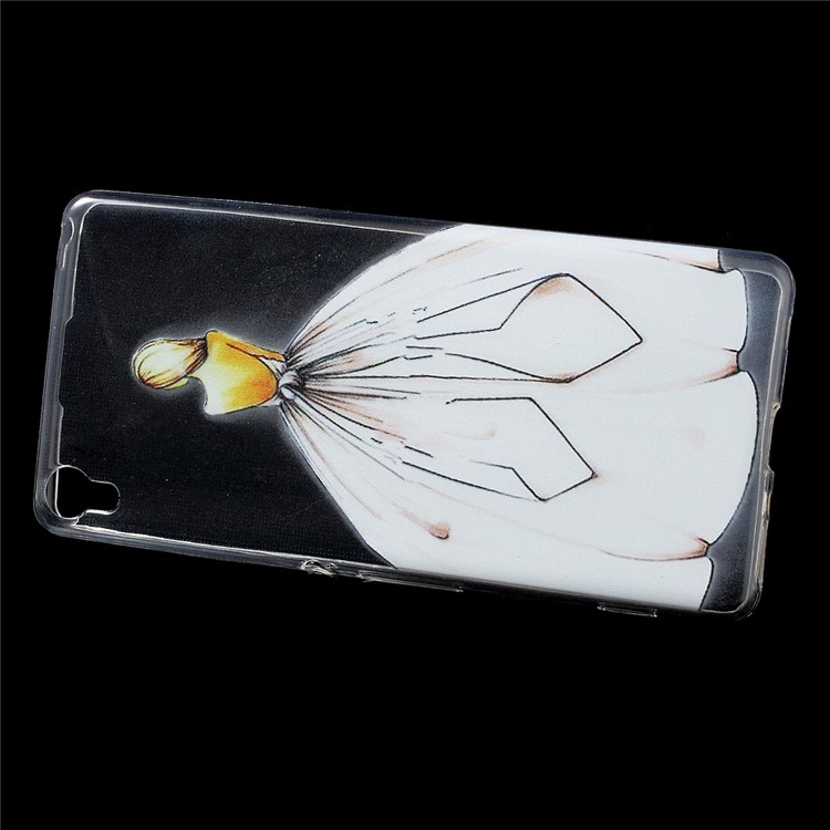 Patterned Flexible TPU Back Case for Sony Xperia XA / XA Dual - Elegant Lady-2