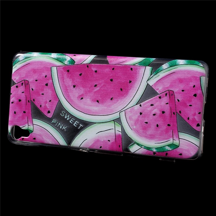 Patterned Soft TPU Back Phone Cover for Sony Xperia XA / XA Dual - Watermelon Pattern-2