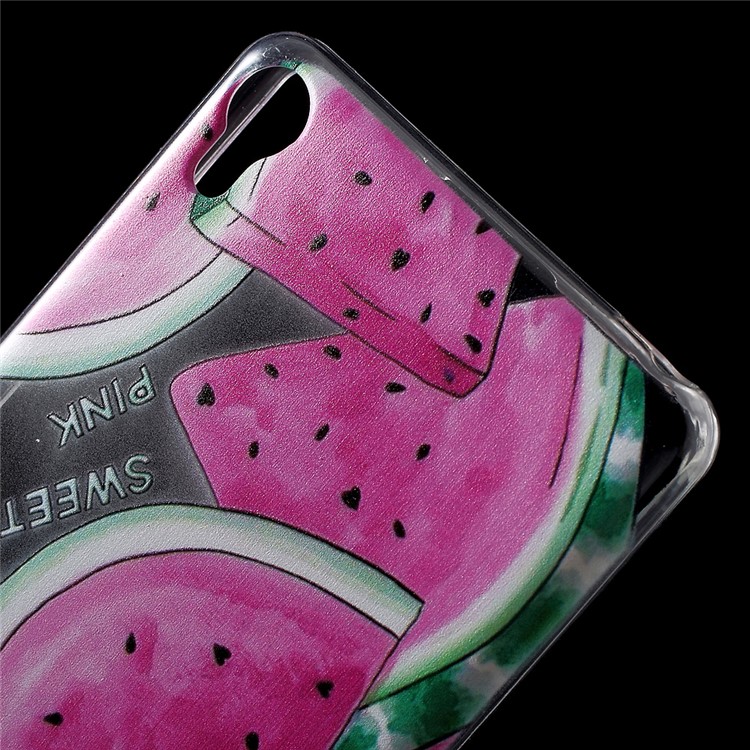 Patterned Soft TPU Back Phone Cover for Sony Xperia XA / XA Dual - Watermelon Pattern-5