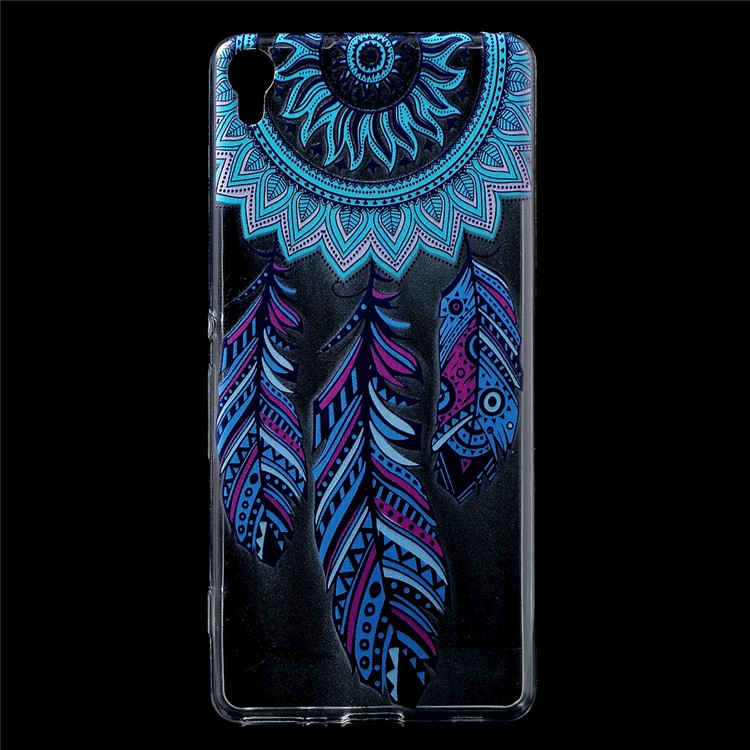 Patterned Soft TPU Case for Sony Xperia XA / XA Dual - Feather Dream Catcher-1