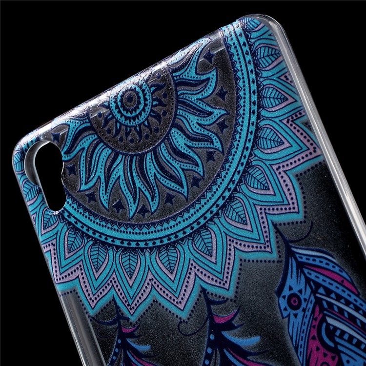 Patterned Soft TPU Case for Sony Xperia XA / XA Dual - Feather Dream Catcher-5