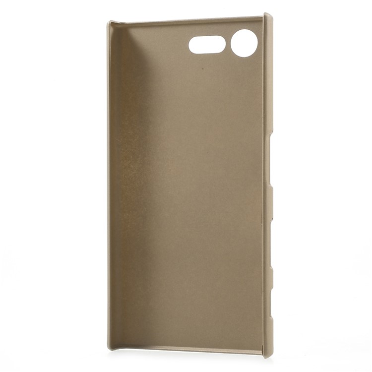 Rubber Coating Back PC Phone Cover for Sony Xperia X Compact - Gold-3