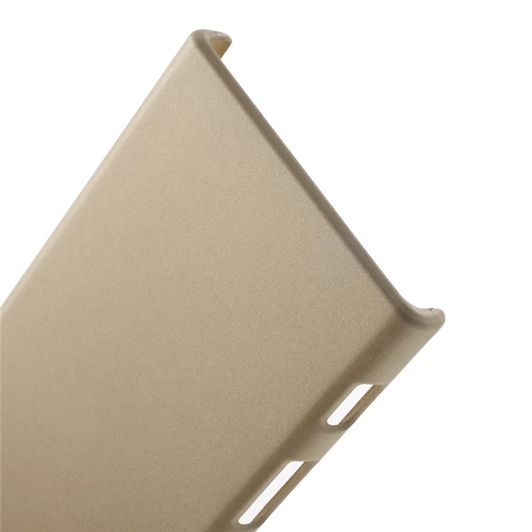 Rubber Coating Back PC Phone Cover for Sony Xperia X Compact - Gold-4