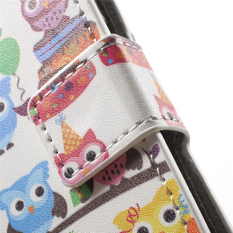For Sony Xperia X Compact Pattern Printing Folio Leather Wallet Stand Case - Multiple Colored Owls-7
