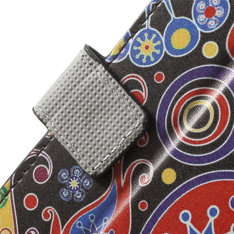 For Sony Xperia X Compact Pattern Printing Stand Leather Wallet Cover - Paisley Pattern-6