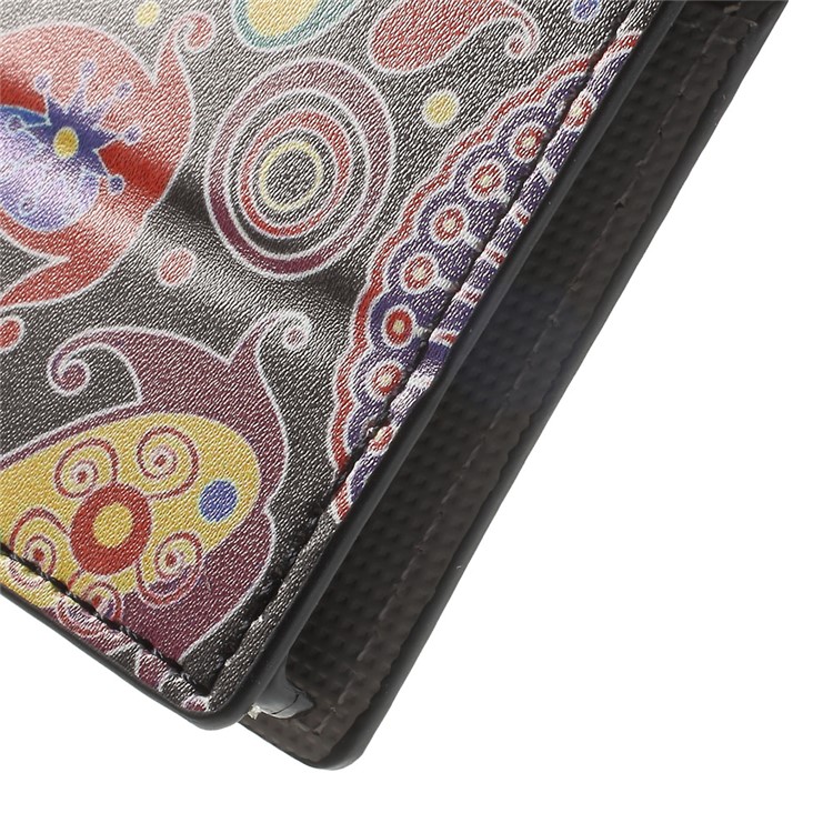 For Sony Xperia X Compact Pattern Printing Stand Leather Wallet Cover - Paisley Pattern-8