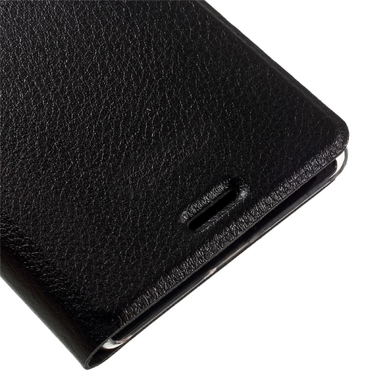 View Window Leather Flip Case for Sony Xperia X - Black-5