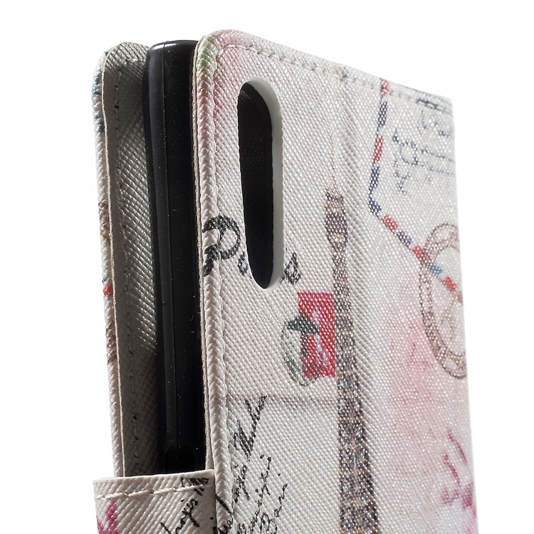 Patterned Leather Wallet Phone Case for Sony Xperia XZs / XZ - Paris Eiffel Tower-7