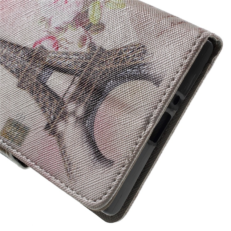 Patterned Leather Wallet Phone Case for Sony Xperia XZs / XZ - Paris Eiffel Tower-8