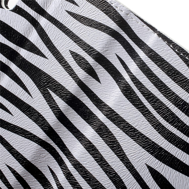 Patterned Leather Wallet Stand Case for Sony Xperia XZ - Zebra Grain-7