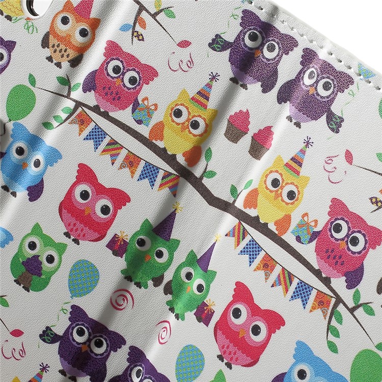 Pattern Printing Leather Wallet Phone Cover for Sony Xperia XZs / XZ - Adorable Owls-6