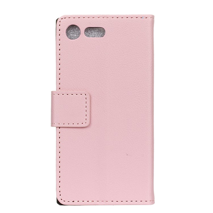Leather Wallet Stand Case for Sony Xperia X Compact - Pink-2