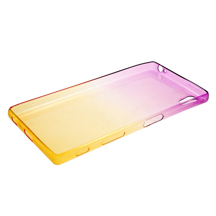 Gradient Color TPU Case for Sony Xperia Z5 / Z5 Dual - Purple / Yellow-2