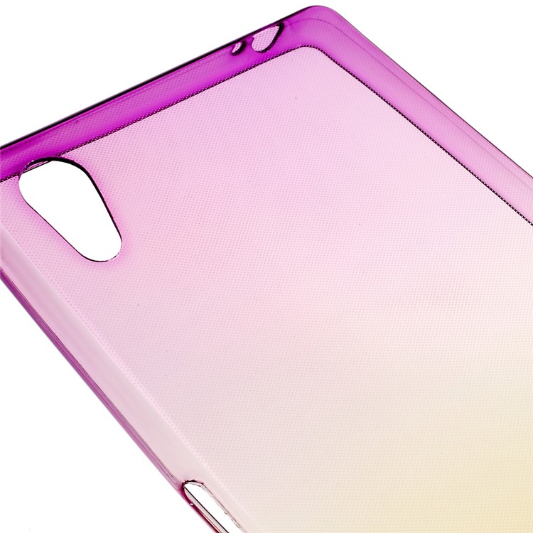 Gradient Color TPU Case for Sony Xperia Z5 / Z5 Dual - Purple / Yellow-3