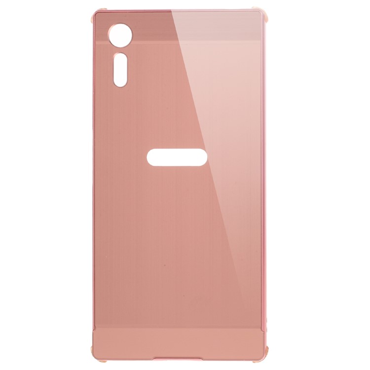 Aluminum Alloy Plastic Hybrid Cover for Sony Xperia XZ - Rose Gold-1