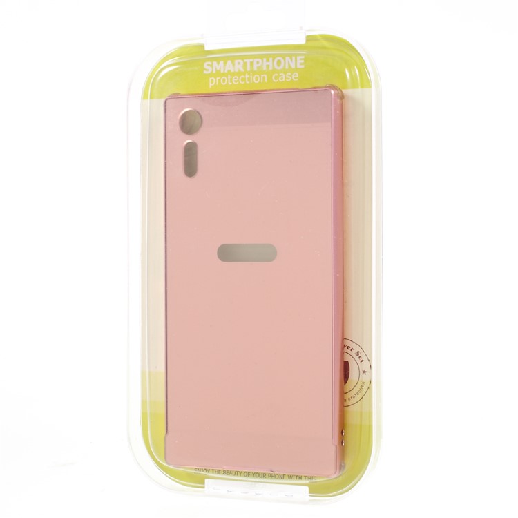 Aluminum Alloy Plastic Hybrid Cover for Sony Xperia XZ - Rose Gold-9