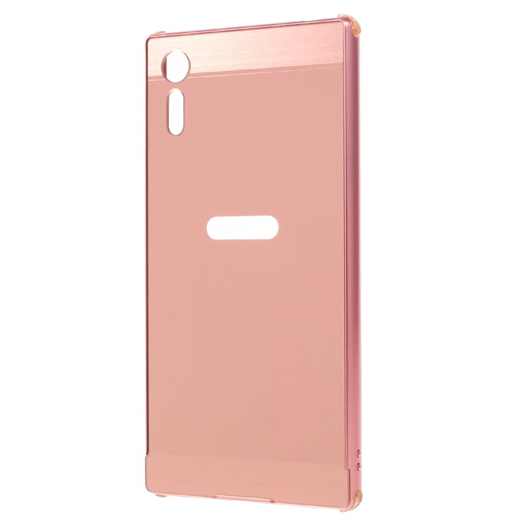 Aluminum Alloy Plastic Hybrid Cover for Sony Xperia XZ - Rose Gold-2