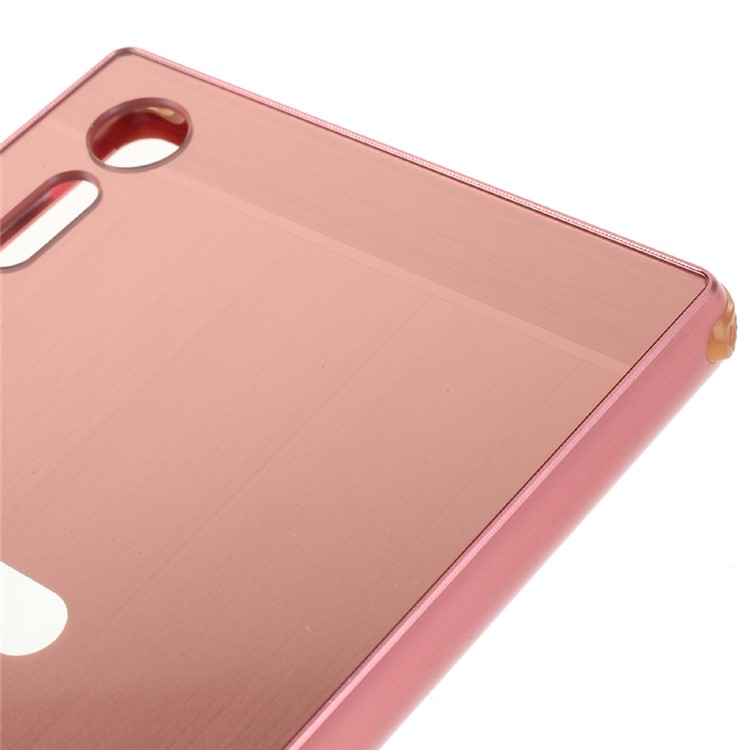 Aluminum Alloy Plastic Hybrid Cover for Sony Xperia XZ - Rose Gold-4