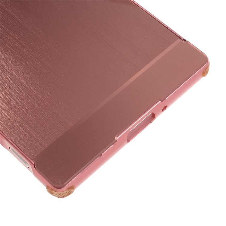 Aluminum Alloy Plastic Hybrid Cover for Sony Xperia XZ - Rose Gold-5
